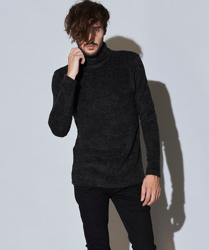 Vicure Lamb Pile Turtleneck Pullover