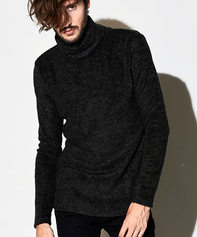 Vicure Lamb Pile Turtleneck Pullover