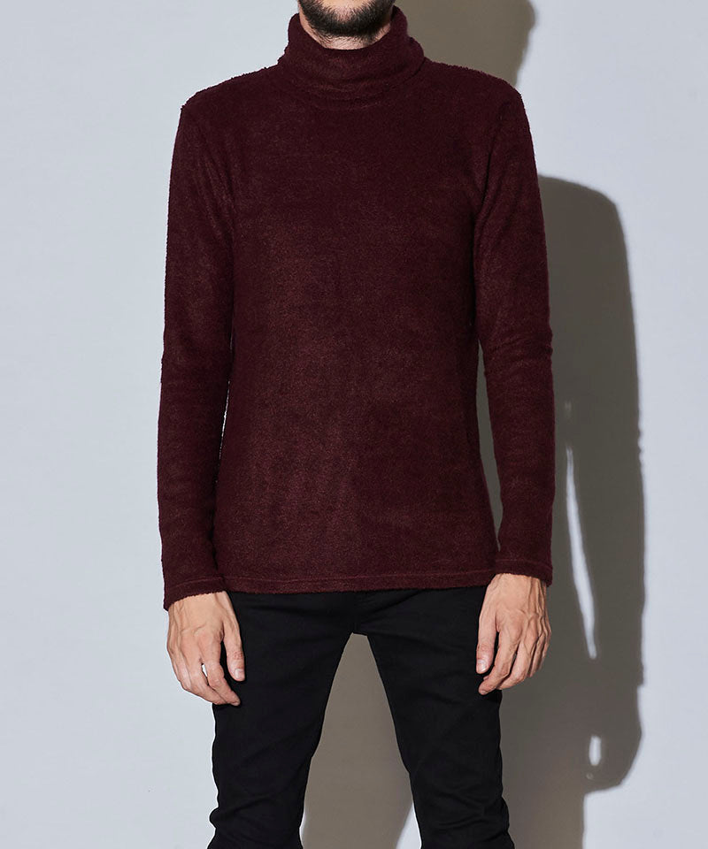 Vicure Lamb Pile Turtleneck Pullover