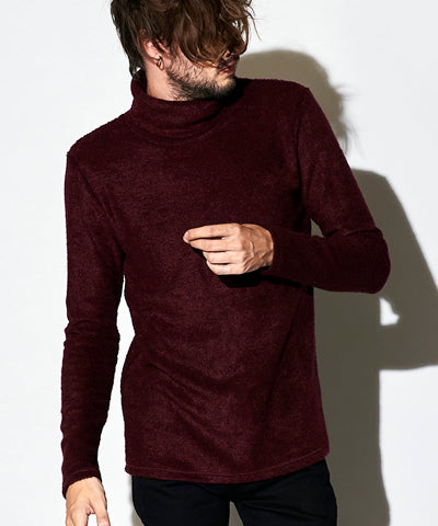 Vicure Lamb Pile Turtleneck Pullover