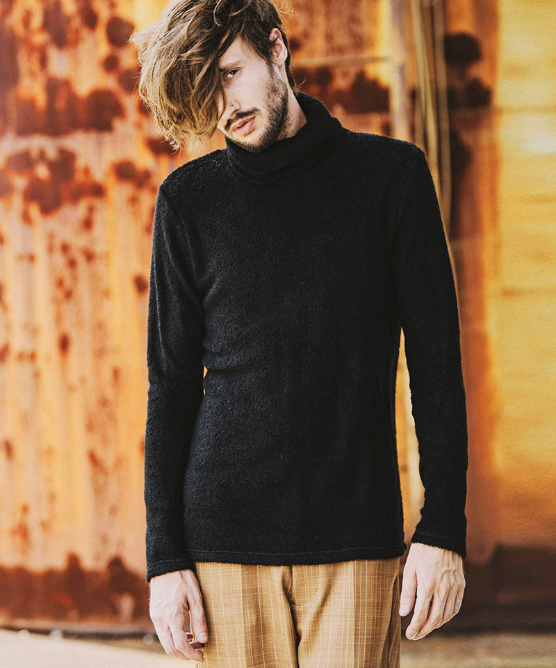 Vicure Lamb Pile Turtleneck Pullover