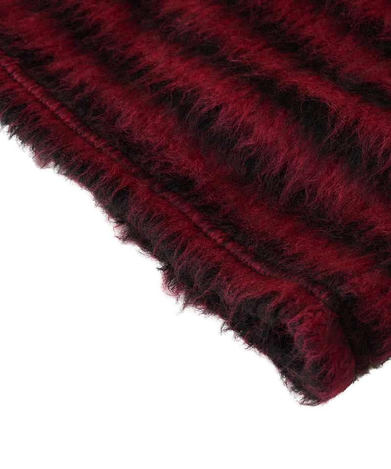 シャギーパイルボタンレスカーディガン