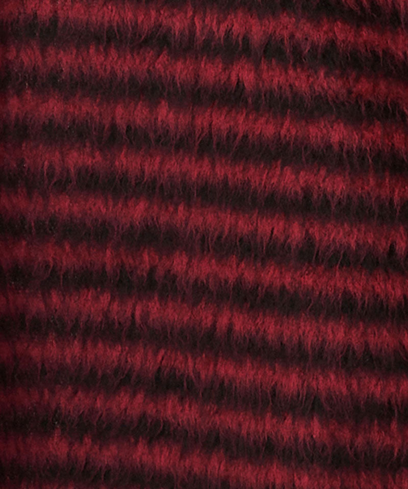 シャギーパイルボタンレスカーディガン