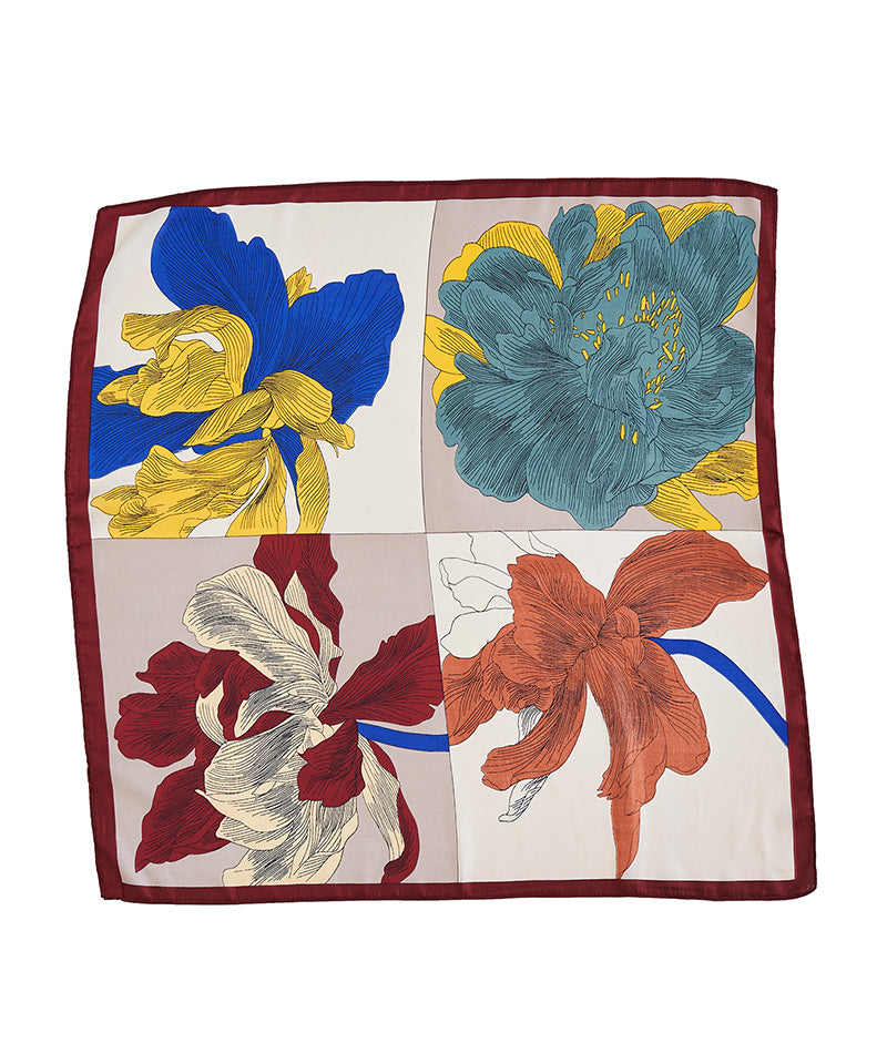 Flower Pattern Multicolor Scarf