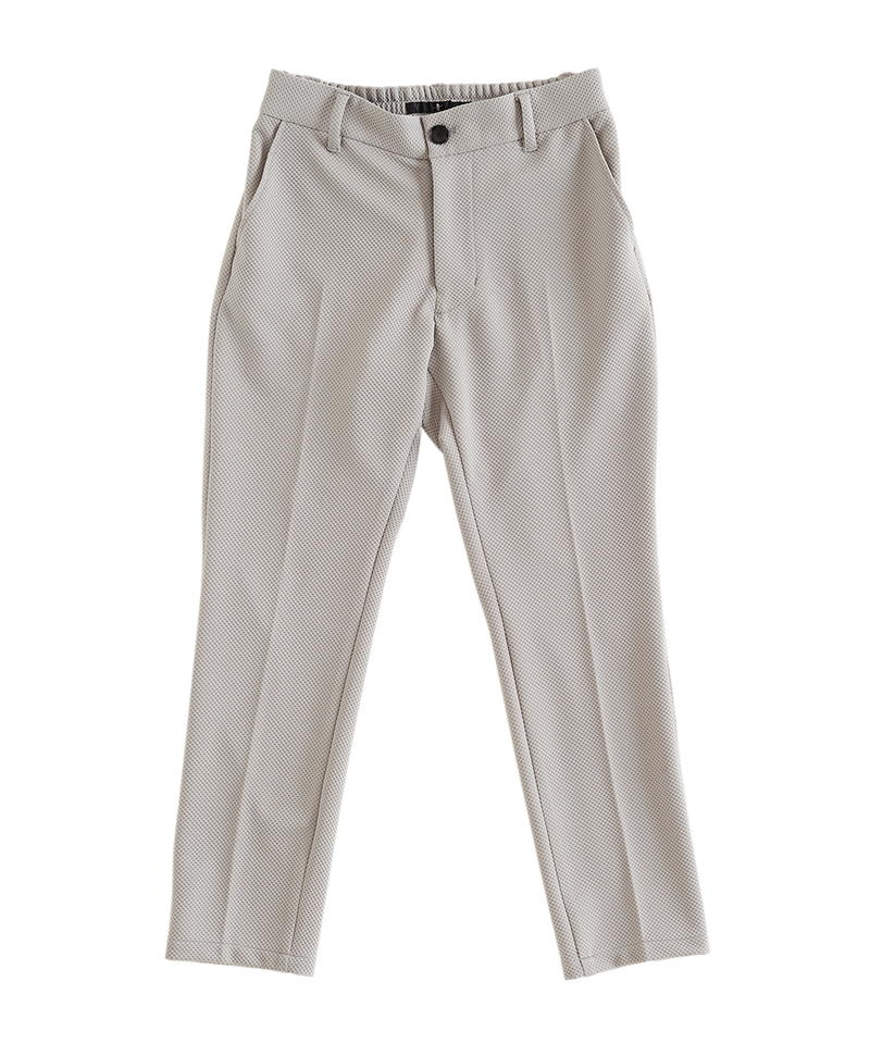 Embossed jersey ankle trousers