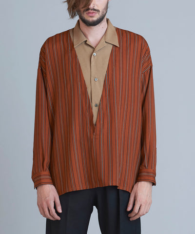 オープンカラーレイヤードプルオーバーSH