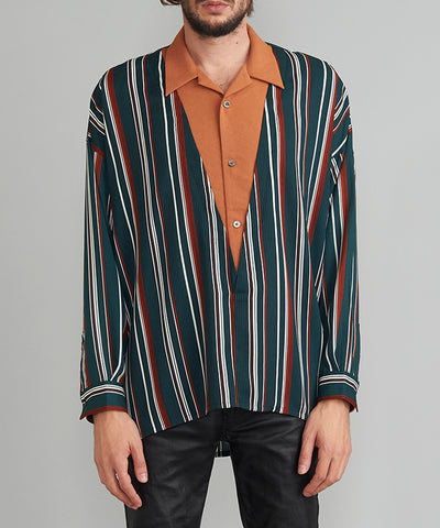 オープンカラーレイヤードプルオーバーSH