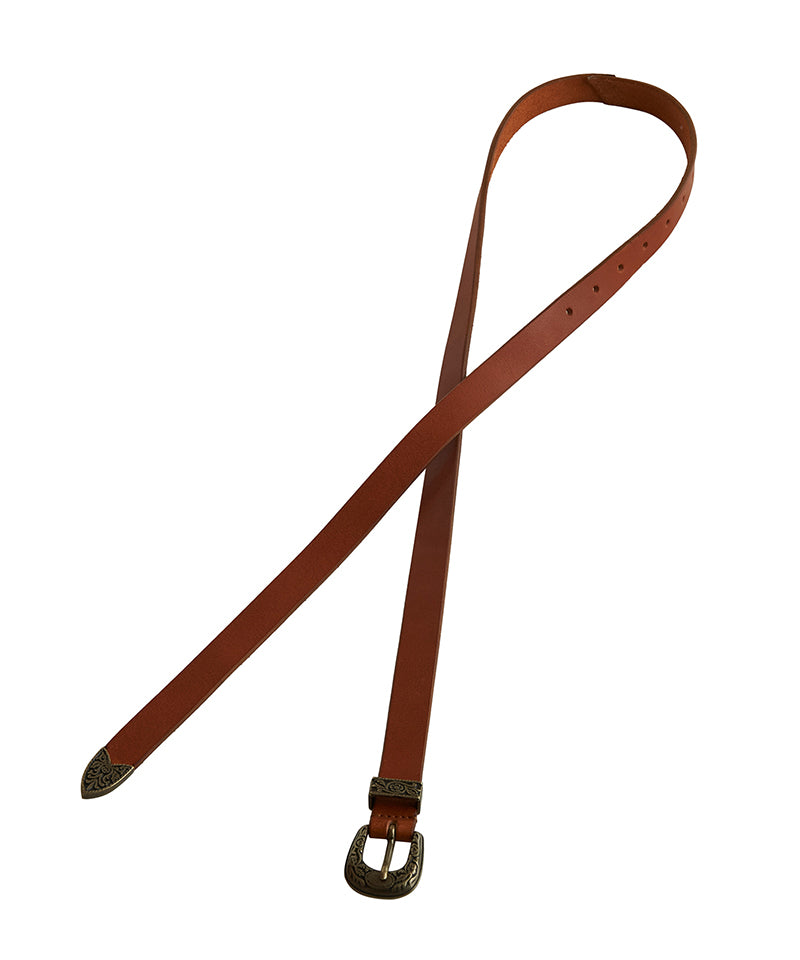 Cow Leather Long Drip Western Belt