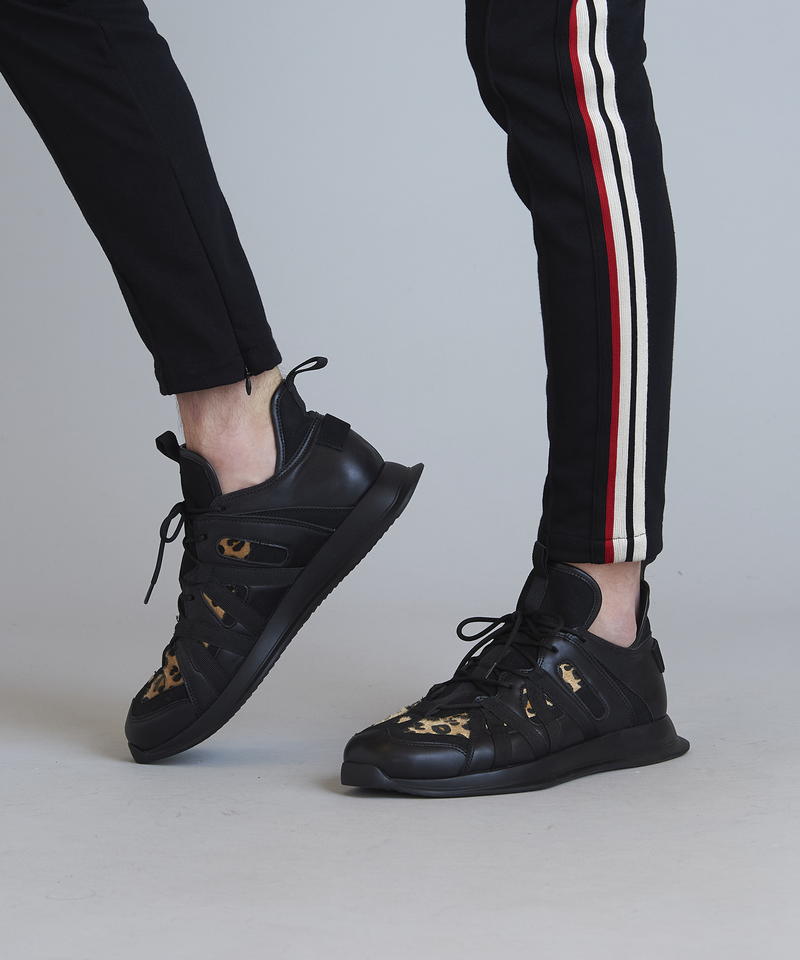 マルチファブリックローカットスニーカー