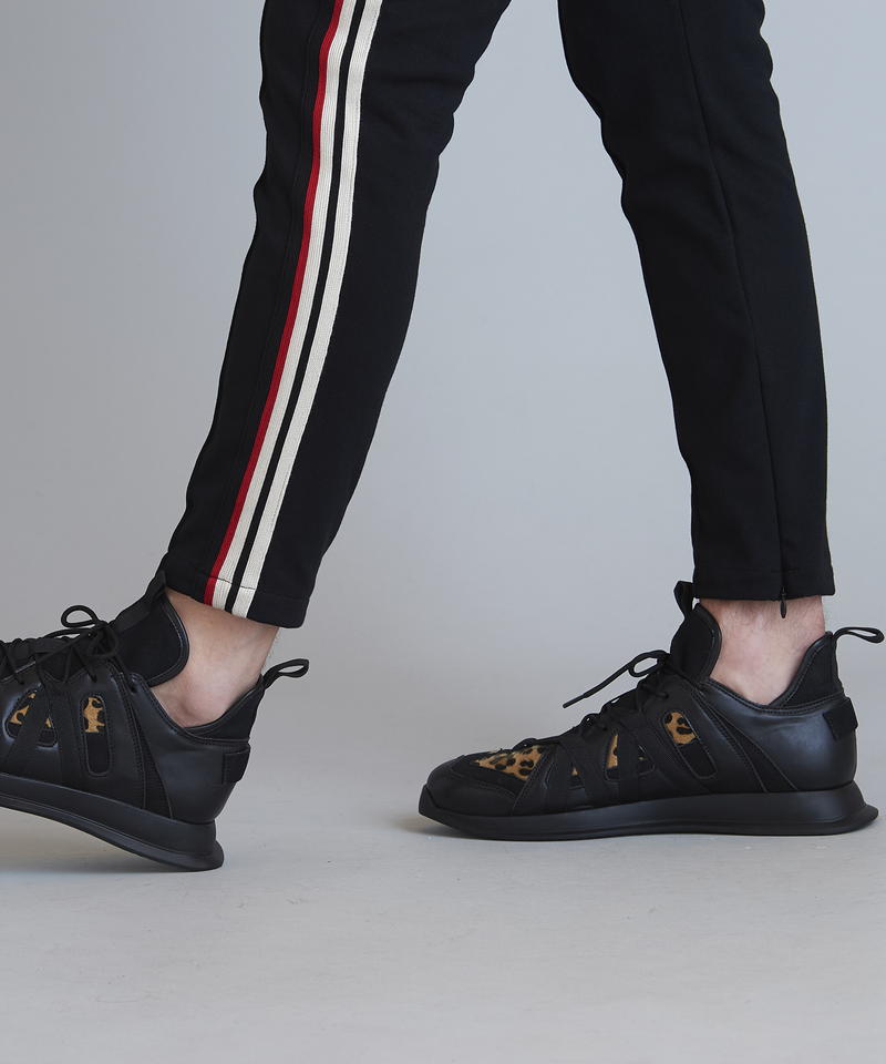 マルチファブリックローカットスニーカー