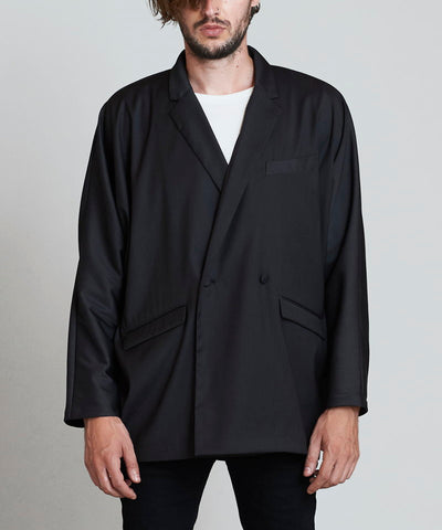 Dolman sleeve double-breasted jacket