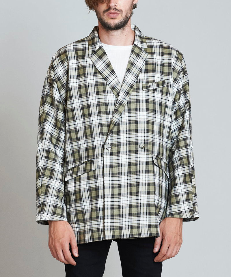 Dolman sleeve double-breasted jacket