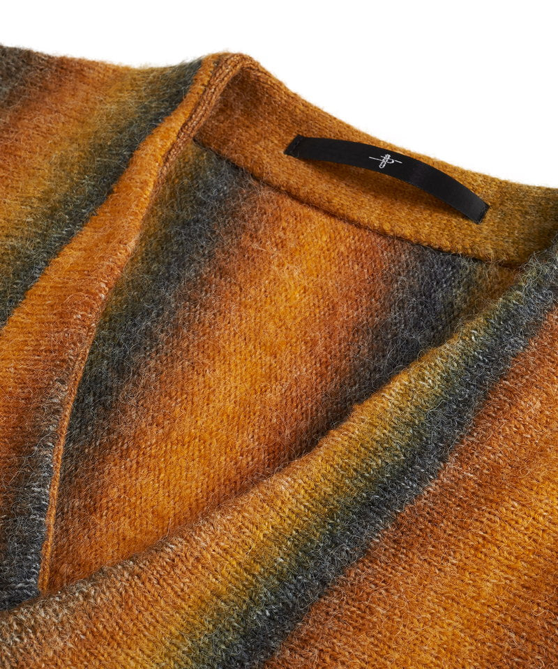 マルチカラーストライプニットV/N-CD