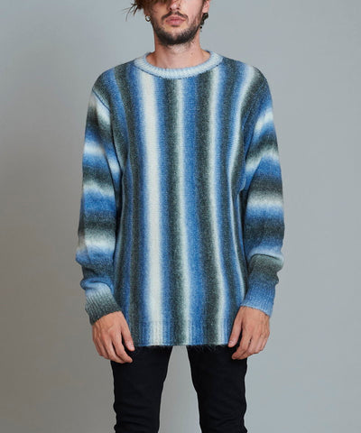 マルチカラーストライプニットC/N-PO