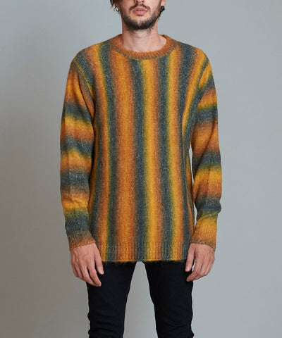 マルチカラーストライプニットC/N-PO