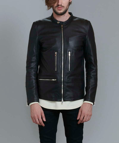 シープレザーシングルライダースJKT