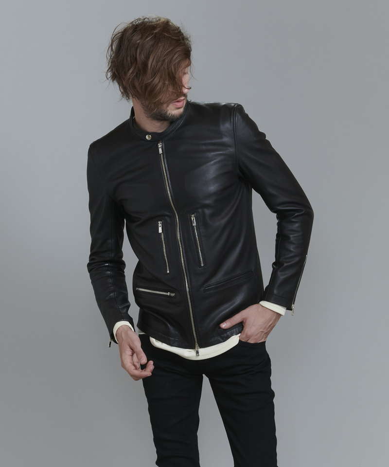 シープレザーシングルライダースJKT