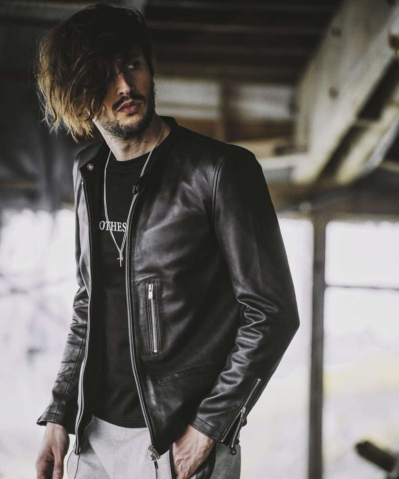 シープレザーシングルライダースJKT