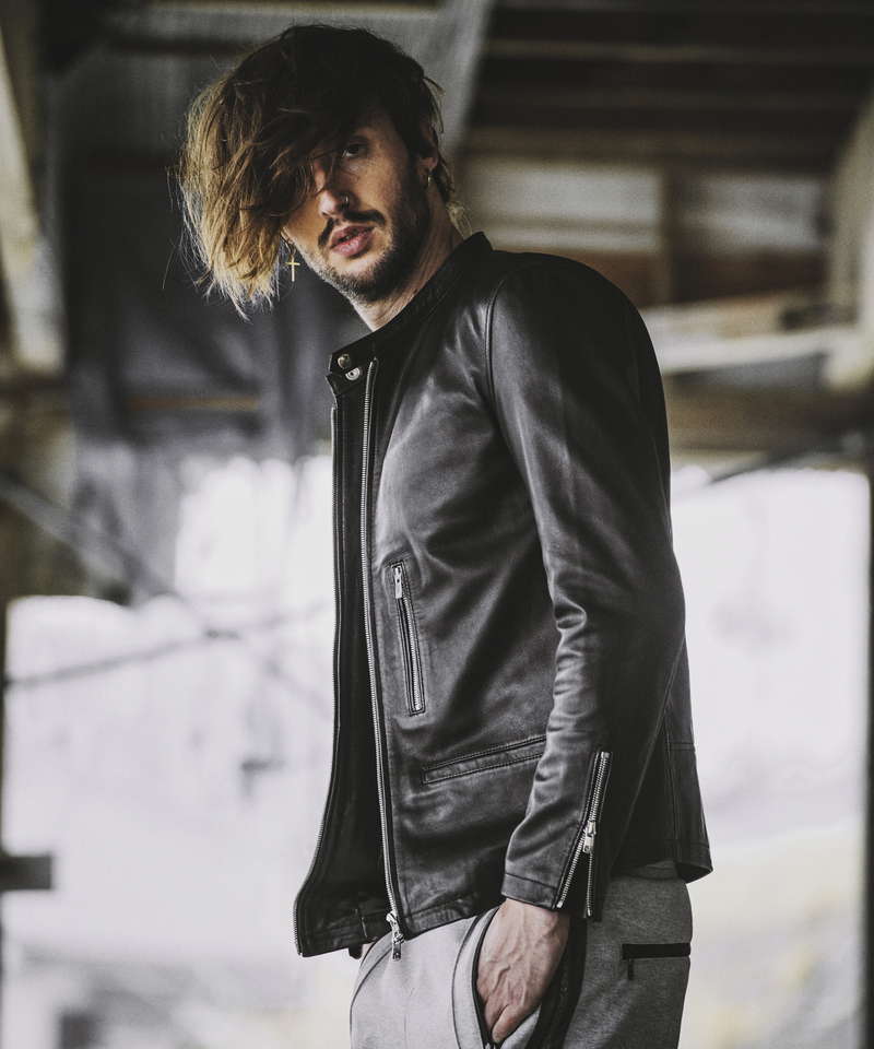 シープレザーシングルライダースJKT