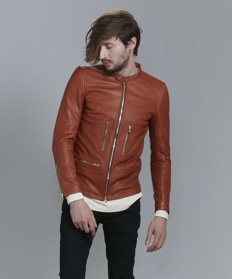 シープレザーシングルライダースJKT