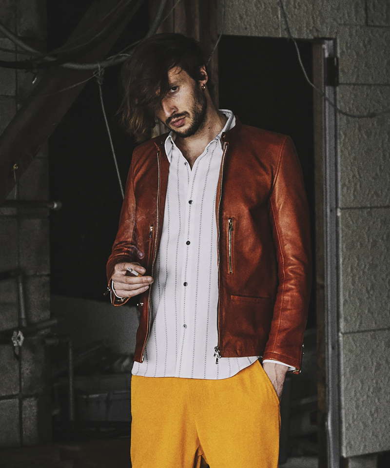 シープレザーシングルライダースJKT