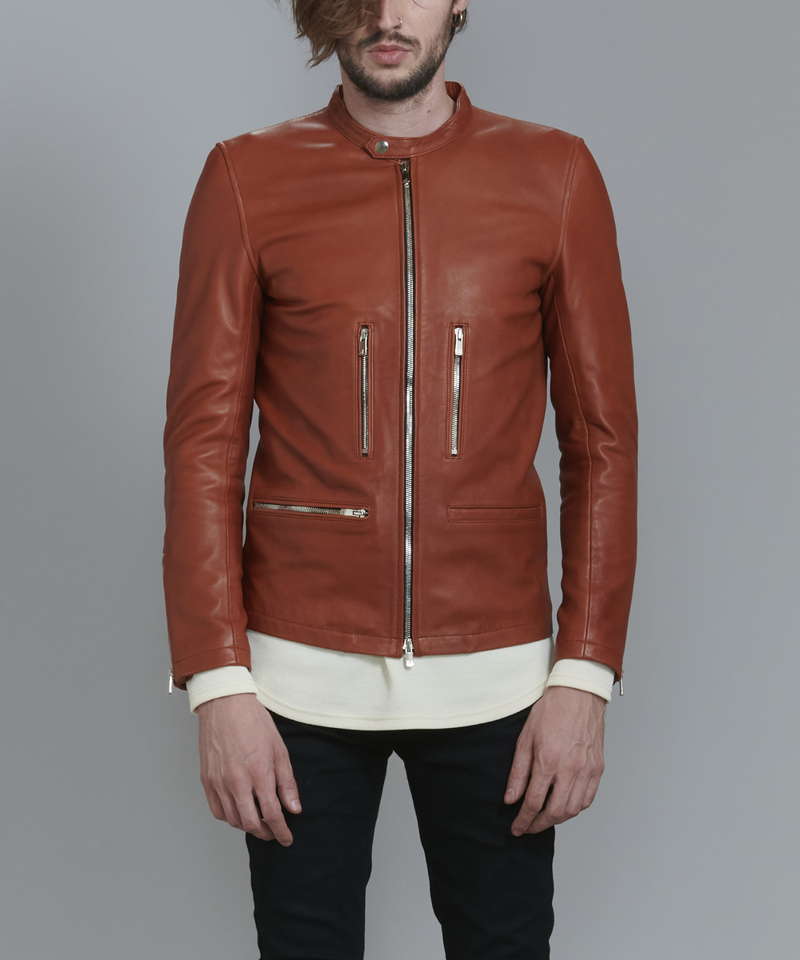 シープレザーシングルライダースJKT