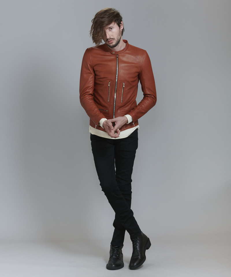 シープレザーシングルライダースJKT