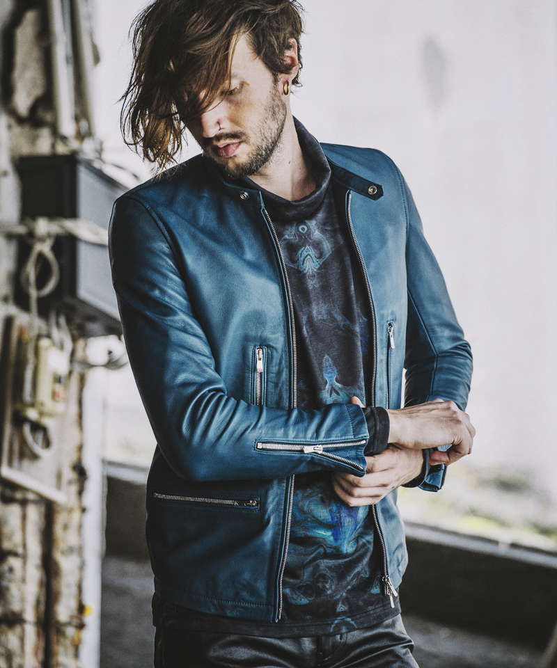 シープレザーシングルライダースJKT