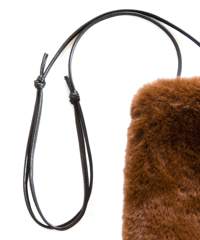 Eco fur mini shoulder bag