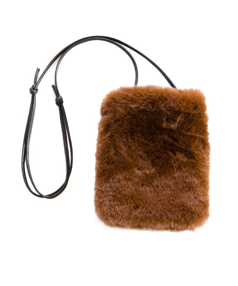 Eco fur mini shoulder bag