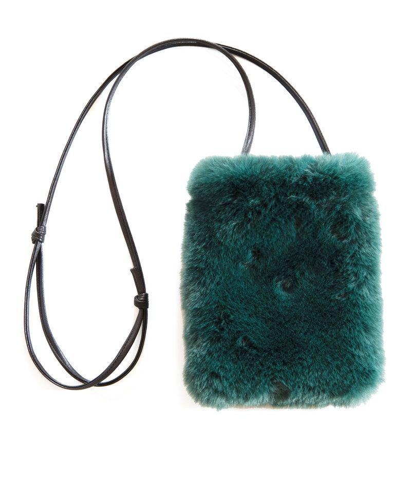 Eco fur mini shoulder bag