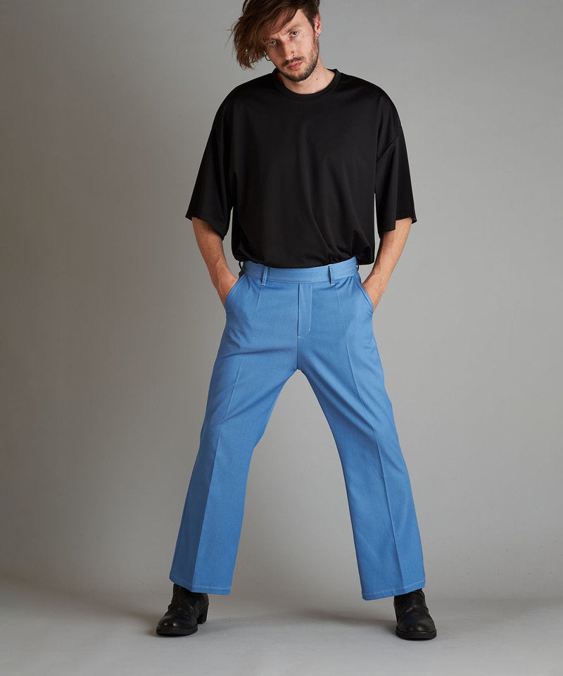 Tencel denim high waist wide leg pants