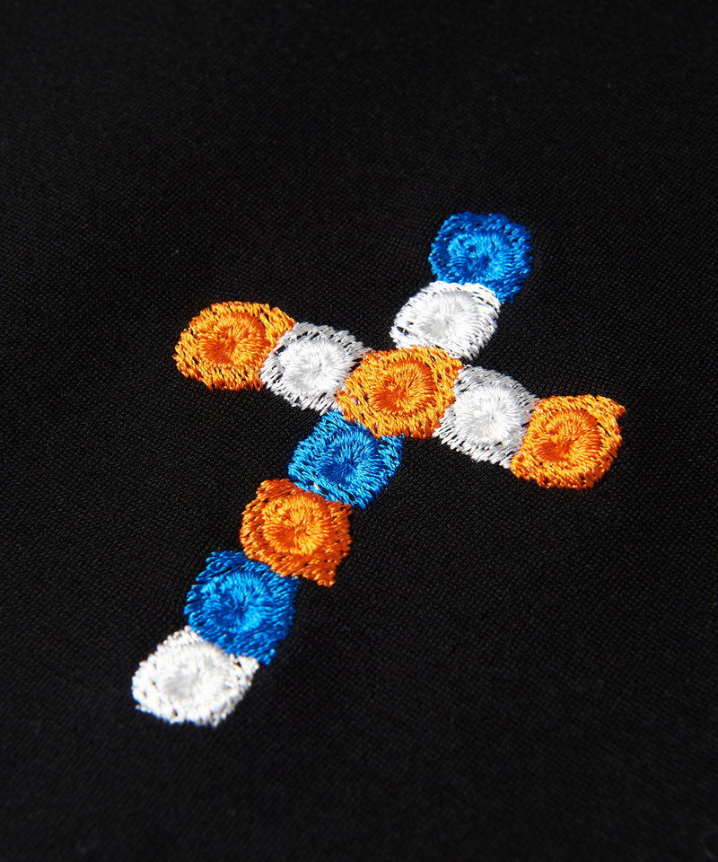 Embroidered Floral Cross Tee