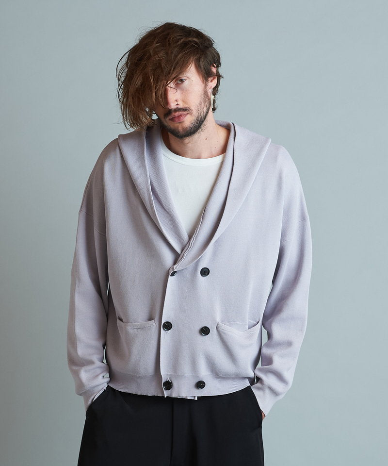 Cool touch knit hooded cardigan