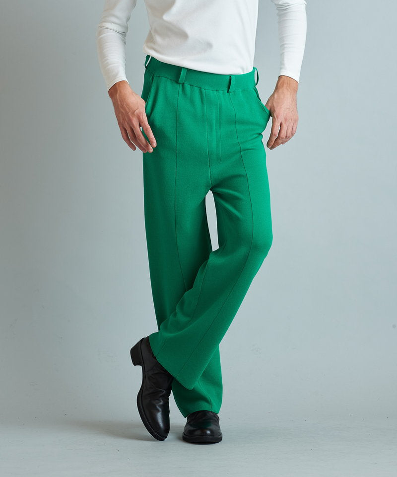 Cool touch knit baggy trousers