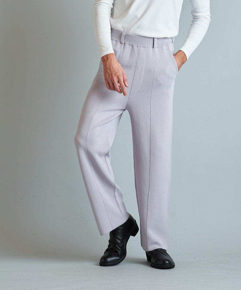 Cool touch knit baggy trousers