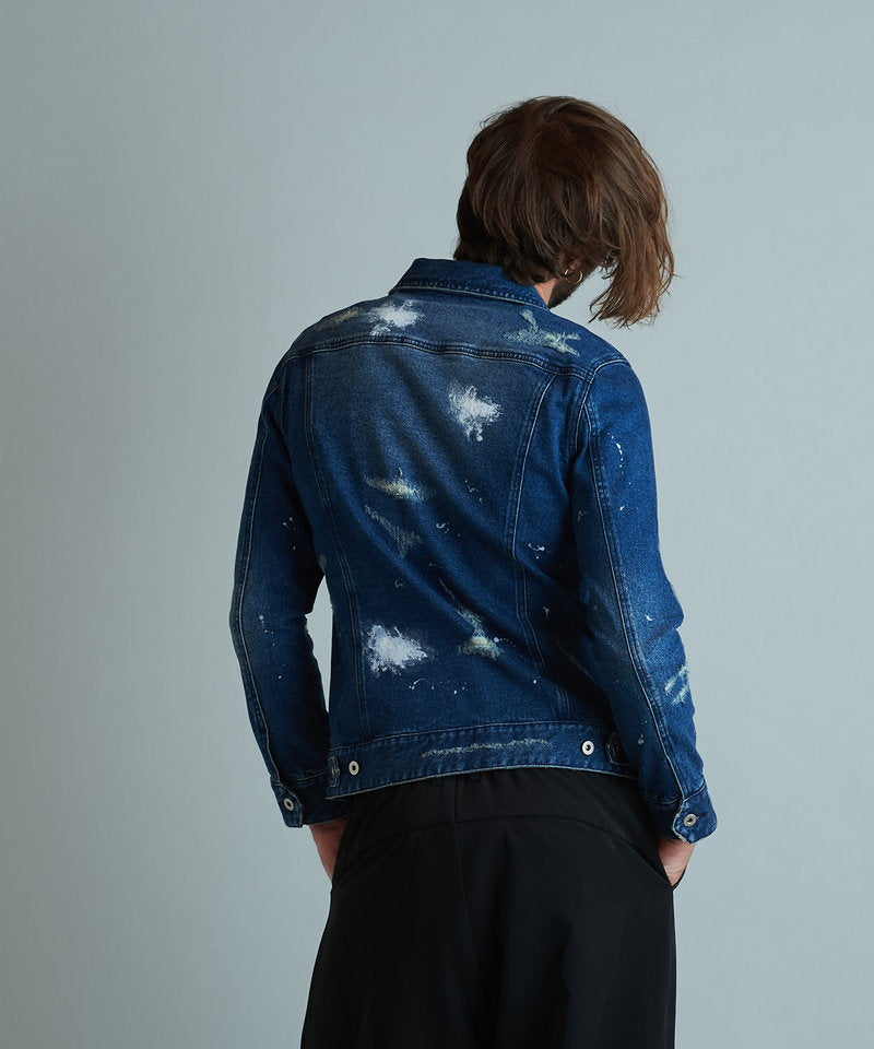 Destroyed denim jean jacket