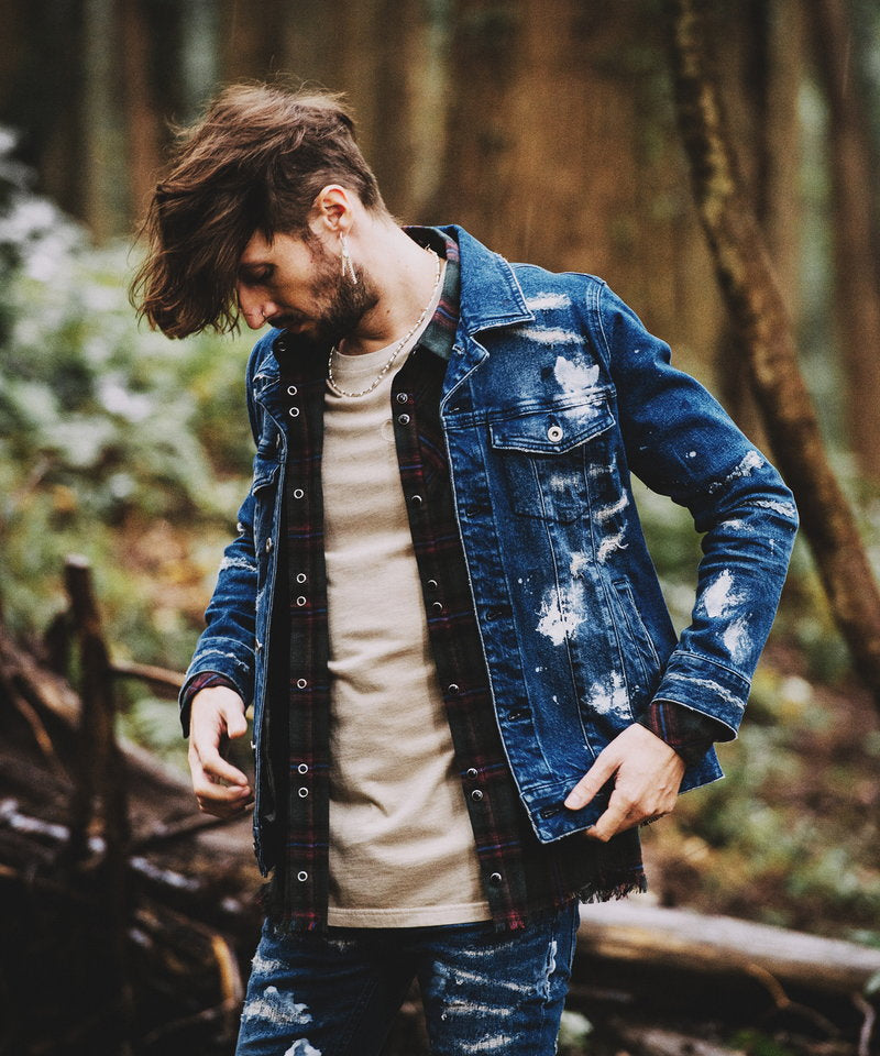 Destroyed denim jean jacket