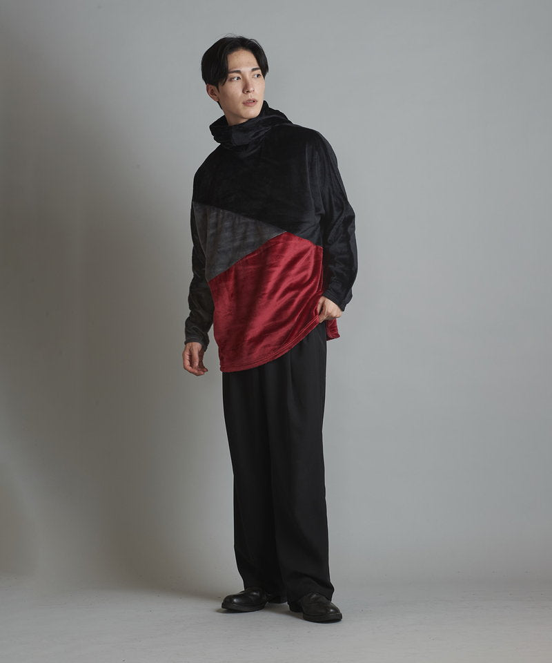 シャギーストレッチボリュームネックパーカ