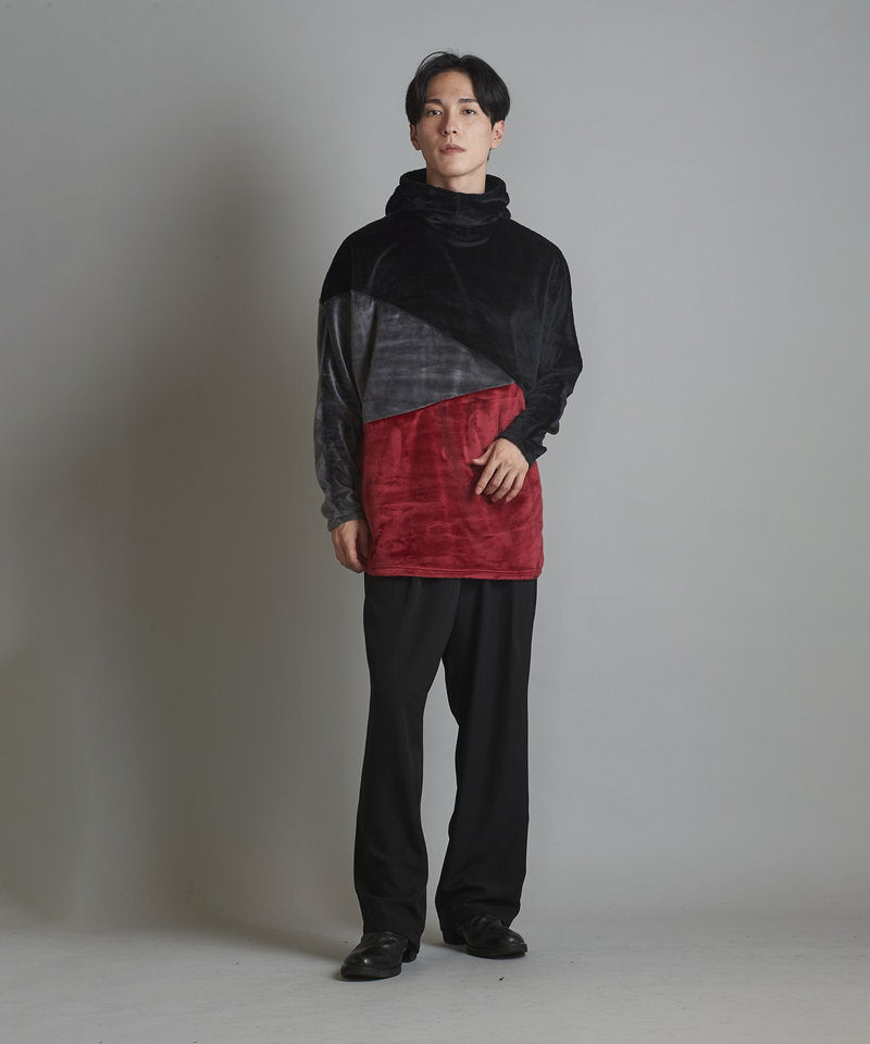 シャギーストレッチボリュームネックパーカ