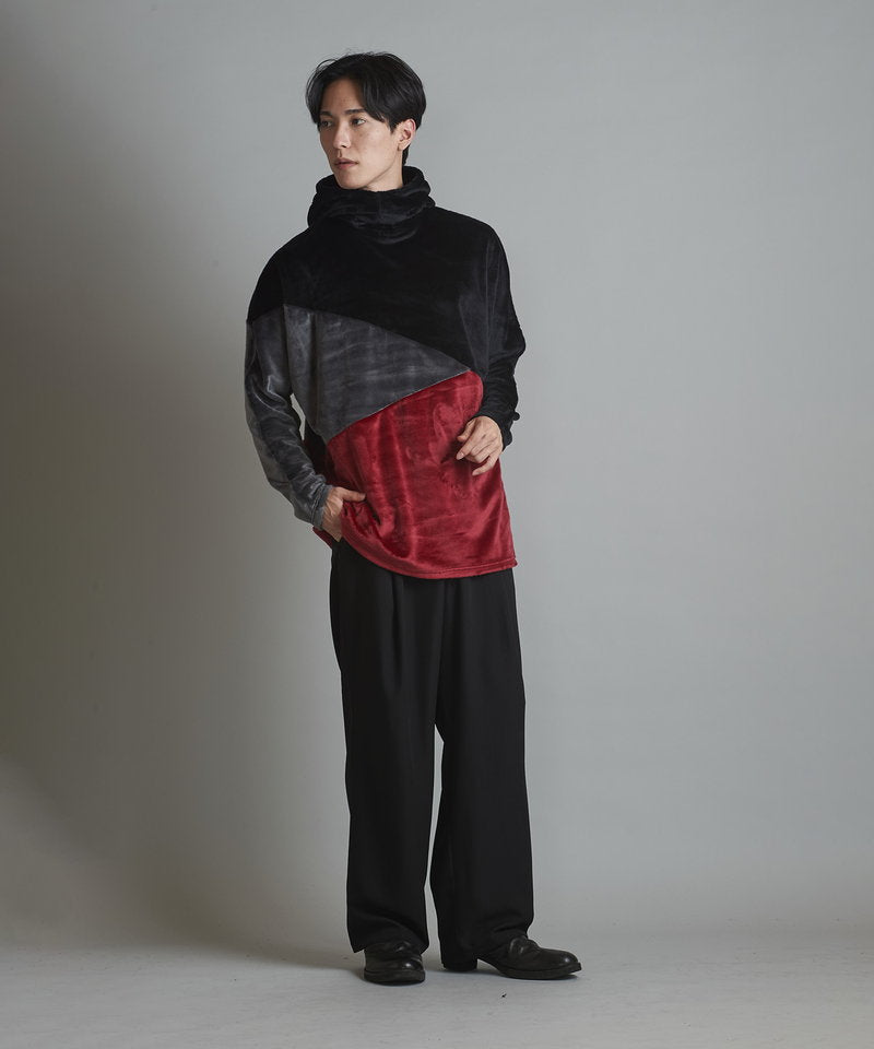 シャギーストレッチボリュームネックパーカ