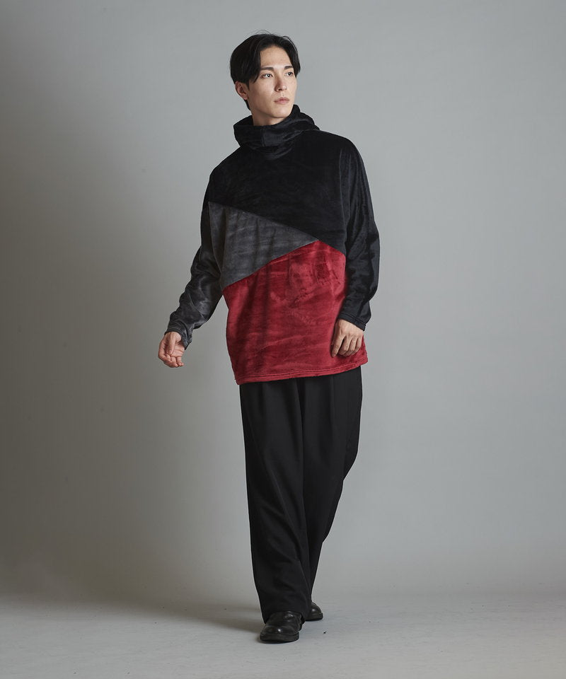 シャギーストレッチボリュームネックパーカ