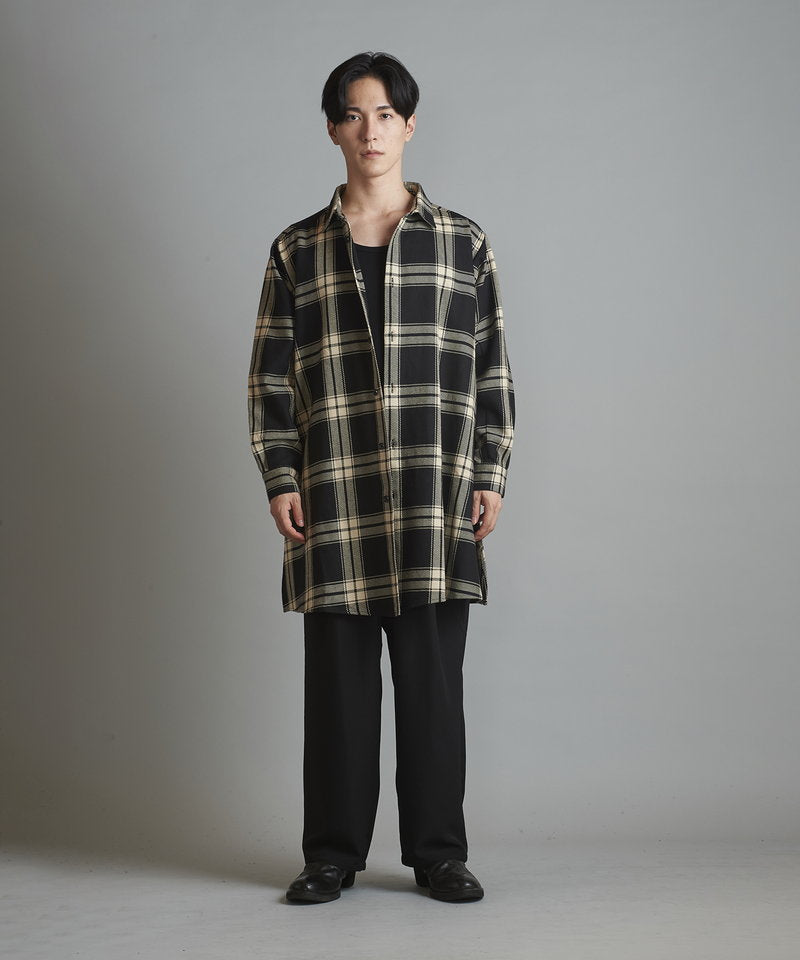 スリットロングBIGチェックSH