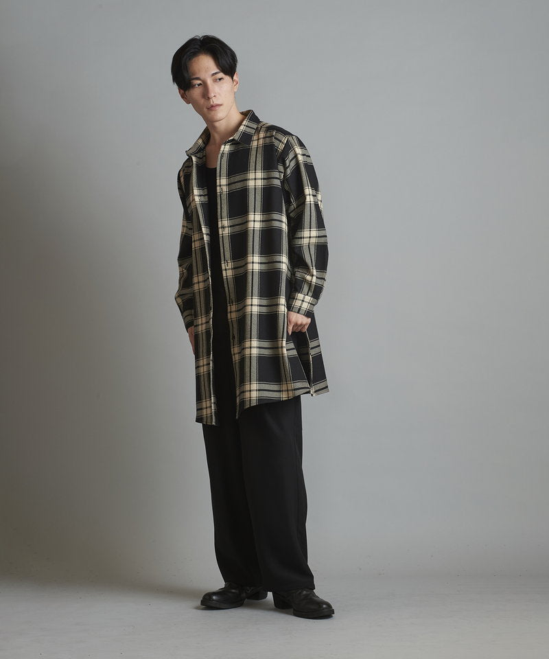 スリットロングBIGチェックSH