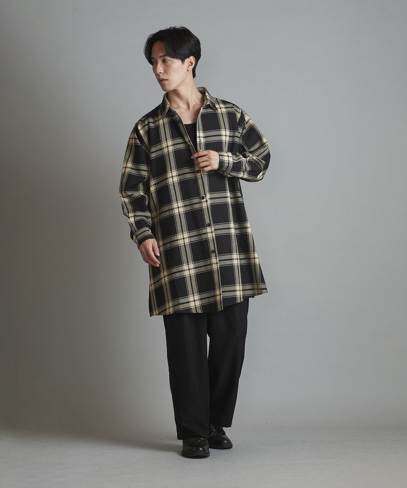 スリットロングBIGチェックSH
