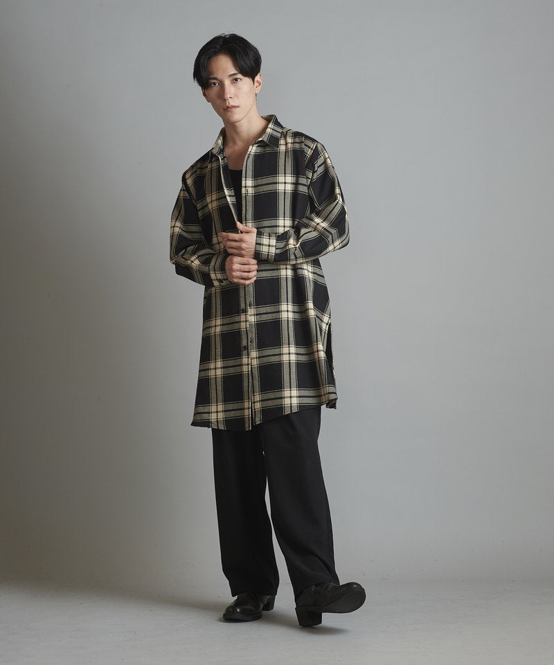 スリットロングBIGチェックSH
