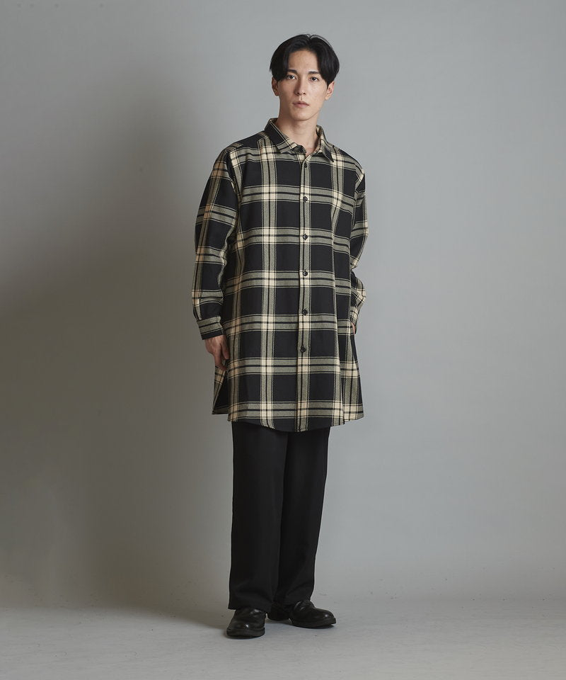 スリットロングBIGチェックSH