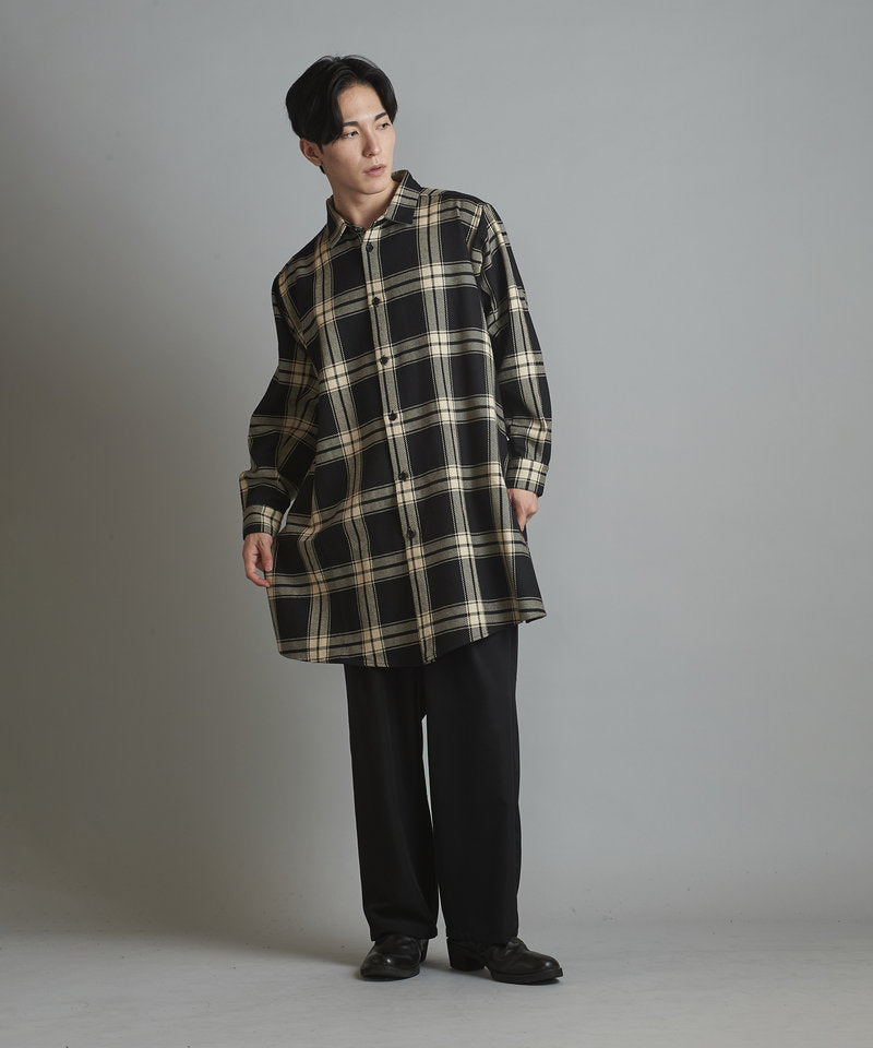 スリットロングBIGチェックSH