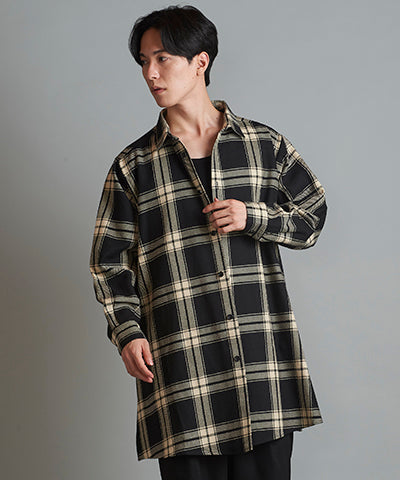 スリットロングBIGチェックSH