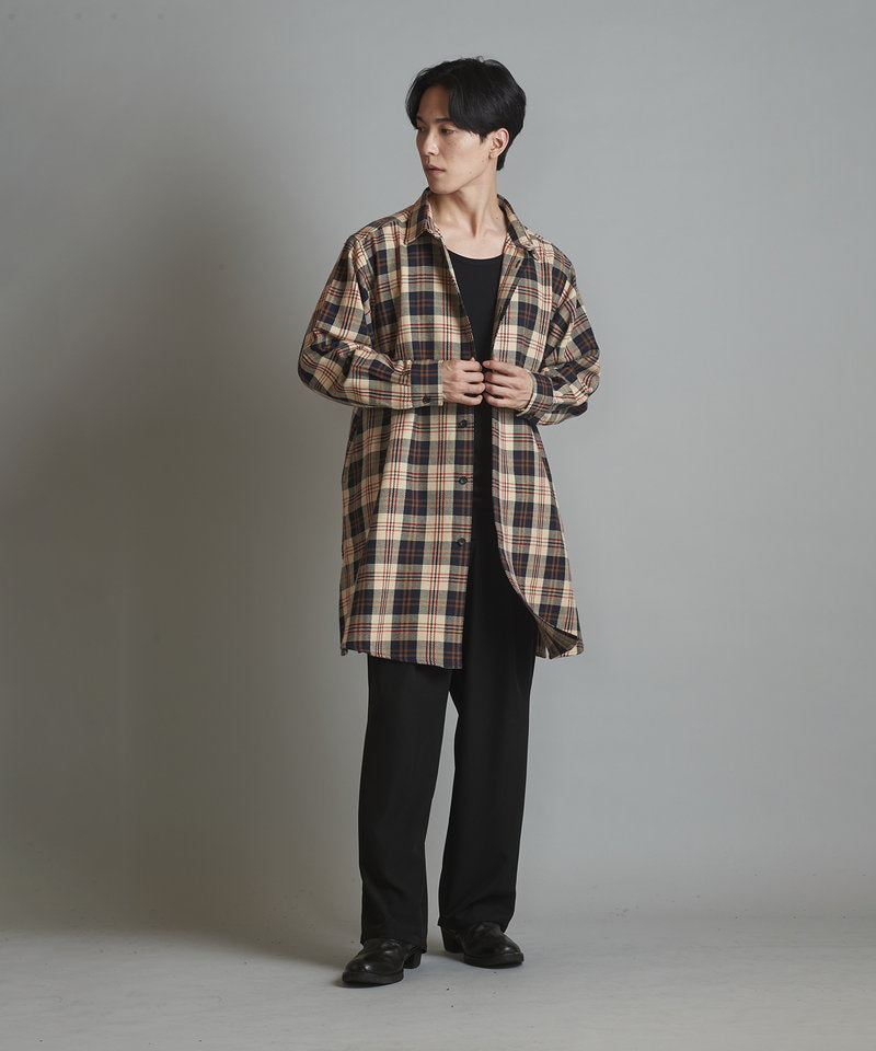 スリットロングBIGチェックSH
